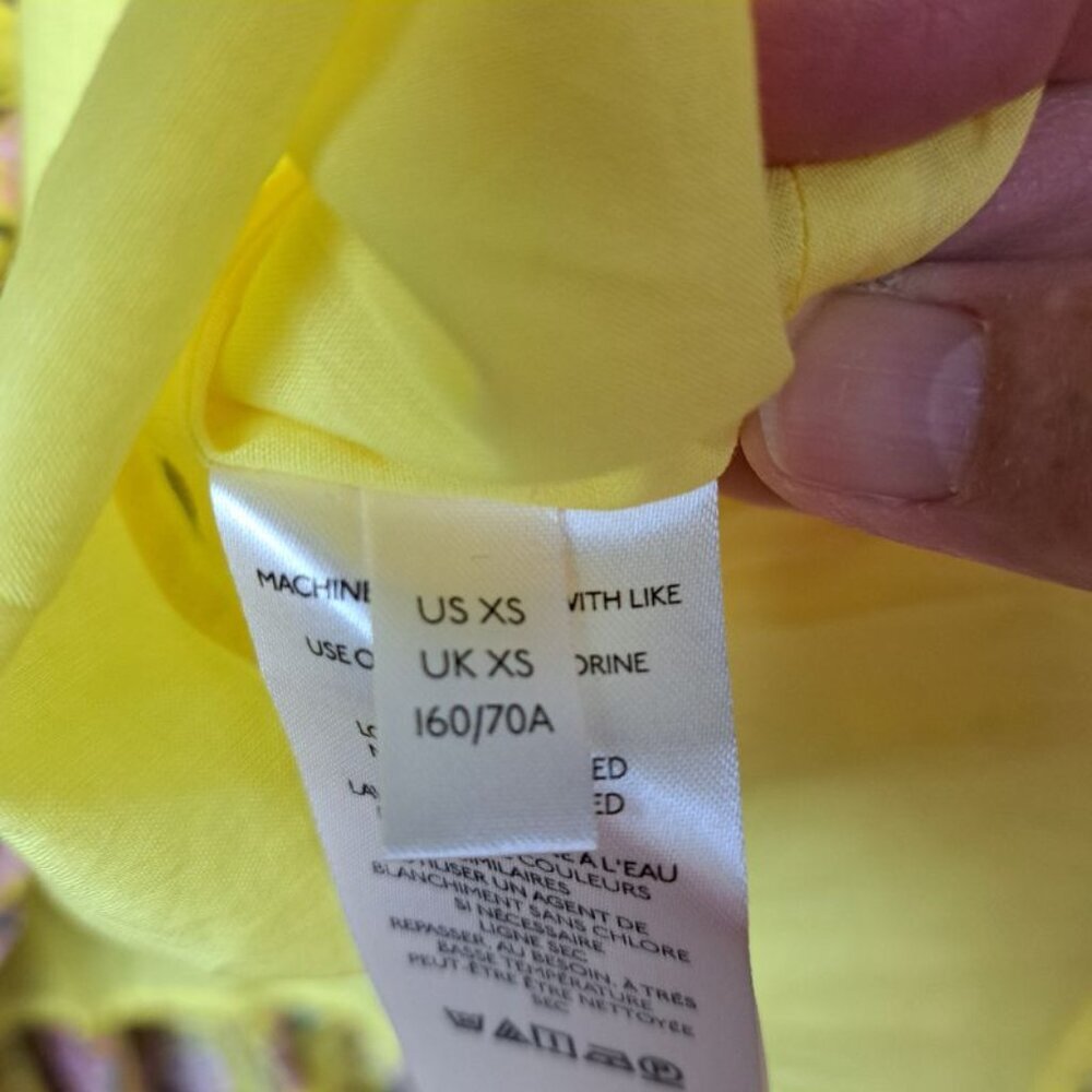 Anthropologie Clarabella Yellow Floral Maxi Skirt Sz. XS - Picture 8 of 10